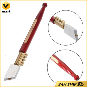 Professional Sharp Tiling Ceramic Marble Mirror Cutting Diamond Tip Glass Cutter Tools Diamond Glass Cutter Thick Glass Tile Floor Tile Cutting Knife Household Multifunctional Roller Type Tungsten Steel Hand Knife