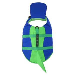 DIVATEN Shark Shape Dog Life Jacket Breathable Waterproof Dog Swimming Vest Portable Towable Towable Pet Flotation Vest Beach Swimming