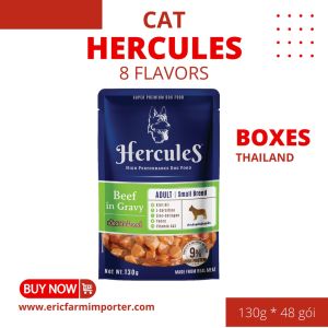 [HỘP 12]Pate chó Hercules 130g  FREE SHIP  Pate chó chứa Krill oil bổ não Thái Lan