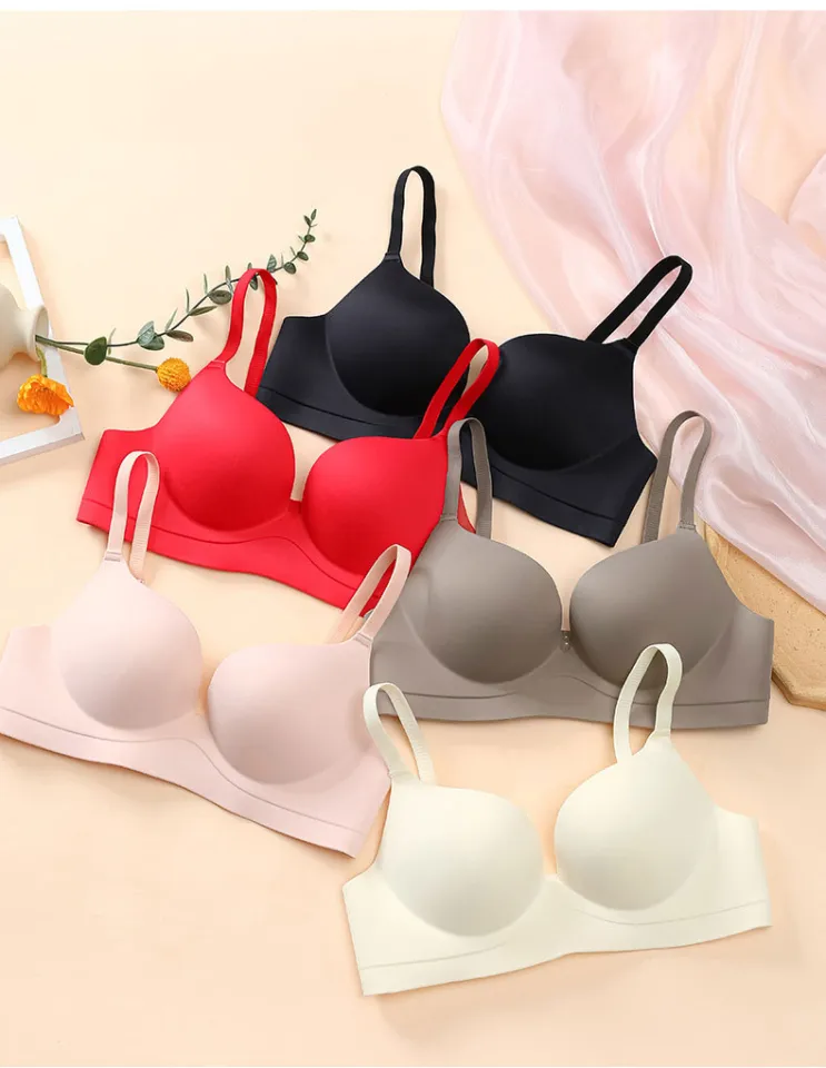 New Wire Free Bras for Women Push Up Bra Solid Color Bra Simple Lingerie  Comfortable Sexy Bra