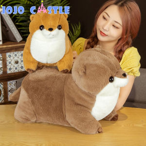 JOJO CASTLE Simulation Cute Lutra Plush Toys Stuffed Realistic Otter Animal Doll Soft Seal Pillow for Kids Girls Birthday Gift