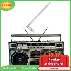 BAREN เสาอากาศวิทยุ AM แบบยืดหดได้4ส่วน1ชิ้นเสาอากาศวิทยุหัวอเนกประสงค์ก้านดึงวิทยุ