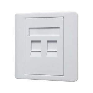 MINIFELE 262 1Pcs CAT5E CAT6 CAT6A CAT7 CAT8 Network Wall Panel 86 Type 1/2/3/4 Port RJ45 Socket Outlet 8.5x8.5cm LAN Ethernet Cable Interface Home Office Network