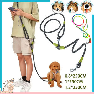 Hands Free Dog Leash Reflective Nylon Rope Adjustable Running Jogging Pet Walking Lead for Large Small Dogs
