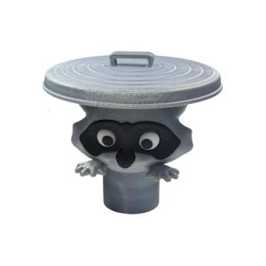 Cute Raccoons Themed Toilet Roll Holder Wall Mounted Bathroom Storage Shelf No Damaging Adhesive Design