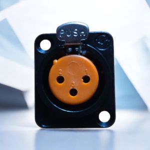 Musichouse 3pin XLR Jack Chassis Orange High Quality Audio Connector