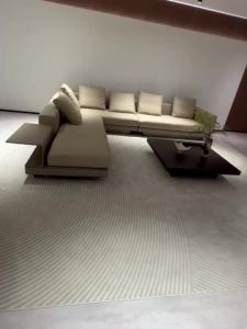 LZ-Modern minimalist sofa with top layer cowhide and straight lined leather sofa