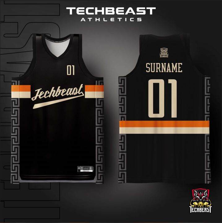 Greek Black Full Sublimation Basketball Jersey Techbeast ( CUSTOM NAME ...