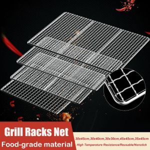 UNDATA Square Grill Racks Reusable Iron Wire Grill Net Nonstick Roast Grate Net