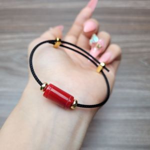 Vòng cáp lu thống Ngọkc Huyết Đỏ - Phong Thủy TUDO