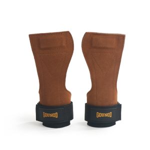 CLOTH 1 Pair Công suất cao Miếng đệm cầm tay nâng tạ Da bò Chống trượt Găng tay thể dục với đệm cổ tay Hỗ trợ cổ tay Chống mài mòn Dây đai sức mạnh cho động tác deadlift Cử tạ