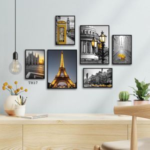 31 SET Bộ 6 tranh treo tường dán tường chủ đề hiện đại treo phòng ngủ phòng khách có keo sẵn nhà GIÓ