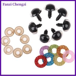 Fanzi 10 bộ đồ chơi nhồi bông 16mm mắt không dệt an toàn lấp lánh mắt búp bê trong suốt