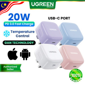 UGREEN 20W PD USB-C Charger Wall Plug Power Delivery Quick Charge QC 3.0 Type C UK Plug Pink Purple Blue For iPhone 17/16/15/14/13/12 Mini XR 11 SE iOS iPadOS Android iPad Pro iPad Air iPad Mini Samsung Huawei Oppo Vivo Xiaomi Pixel