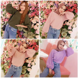 Pretty Styles: Desain Lune Blouse Atasan Wanita Lengan Panjang