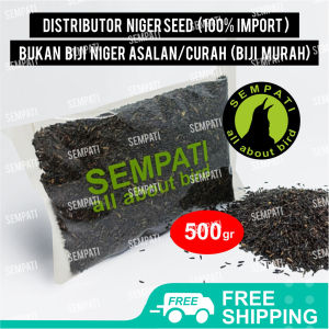 SEMPATI Niger Seed 500 Gr Biji Bijian Pakan Burung Kenari Finch Lovebird Blackthroat Dll NGS50