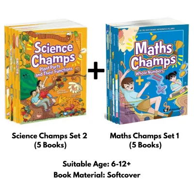 WS E - Science Champs Series (Full Set 1) (5 Books) - Age 6-12+ Children Primary School Science Comic Singapore MOE Syllabus Learning Book