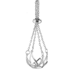 Giả lê hạt chủ rỗng mặt dây chuyền hình lồng hoán đổi cho nhau Charm hỗ trợ khay Bracket DIY Vòng Cổ Phụ Kiện