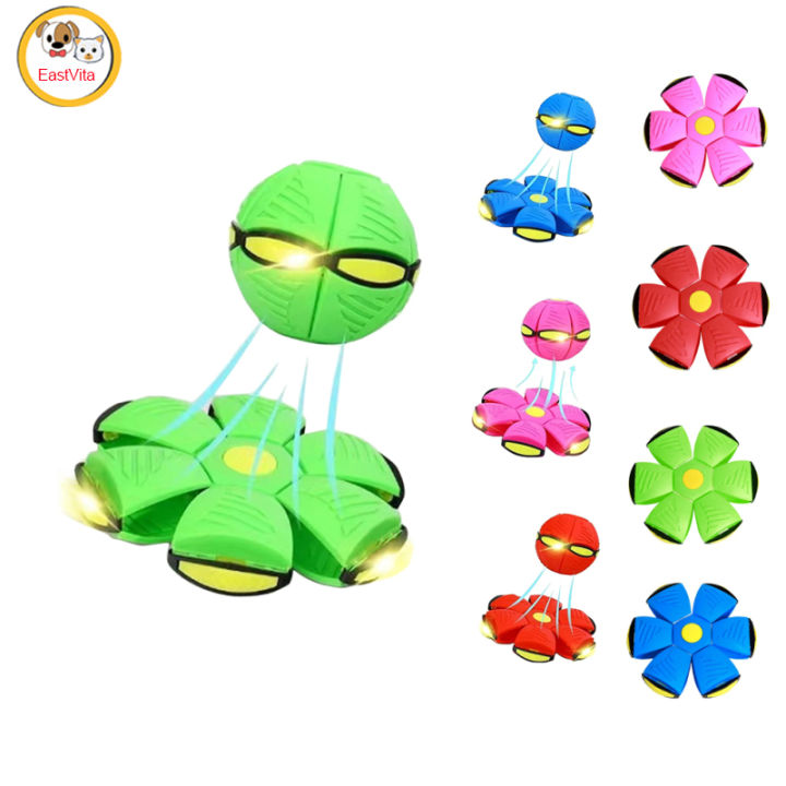 Flying Saucer Ball Magic Deformation UFO With Led Light Flying Toys