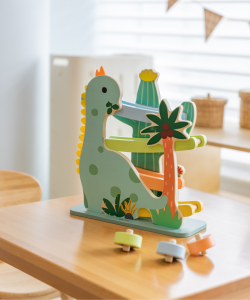 Classic World Dinosaur Slide | Wooden Educational Toys For Kids | Montessori Toys | Wooden Ramp | Perfect For Gifting