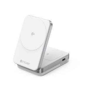 Mazer M-qi2-MagFold02 MagFold Duo+ Qi2 Certified 15W Foldable 2-in-1 Wireless Charger