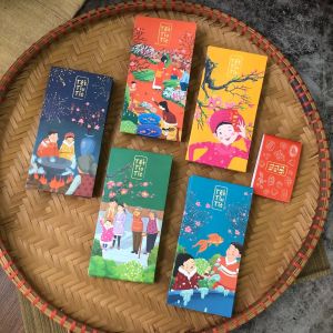 Bao Lì Xì Vẽ Tay Không Đại Trà Cán Mờ Sang Trọng Dày Dặn 150gsm