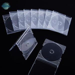 XUNYU3 5 10ชิ้นกล่องใส่ซีดีในครัวเรือนแบบมาตรฐานกล่องใส่ซีดีกล่องใส่ซีดีพลาสติกใสเปล่ากล่องซีดี
