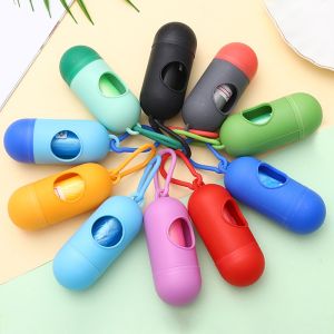 HTF Portable Poop Bags Set garbage bag Nini Portable pet Dog Waste Garbage Clean (15pcs)