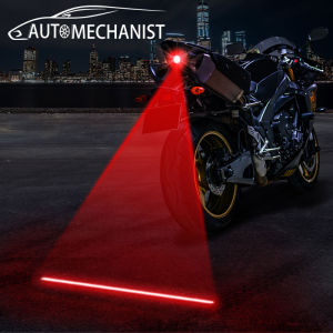 ไฟเลเซอร์ LED มอเตอร์ไซค์อเนกประสงค์ไฟตัดหมอกไฟท้ายรถป้องกันการชนไฟท้ายไฟเตือนเบรก