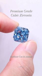 PREMIUM GRADE CUBIC ZIRCONIA RADIANT CUT 14X14X9.7MM WHOLESALE CUSTOM MADE JEWELRY