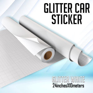Easyprint Quaff Glitter Car Sticker Black or White Self Adhesive Car Wrap Indoor/Outdoor Design 24inches x 10M