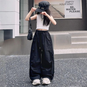 ✨กางเกงคาร์โก้เด็กสไตล์เกาหลี 💖 ขาบางหลวม ใส่สบาย ไม่อึดอัด! แฟชั่นเท่ๆ ใส่ได้ทุกวัน 🎒