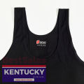 Kentucky Plain Black Sando Tank Top for Men. 