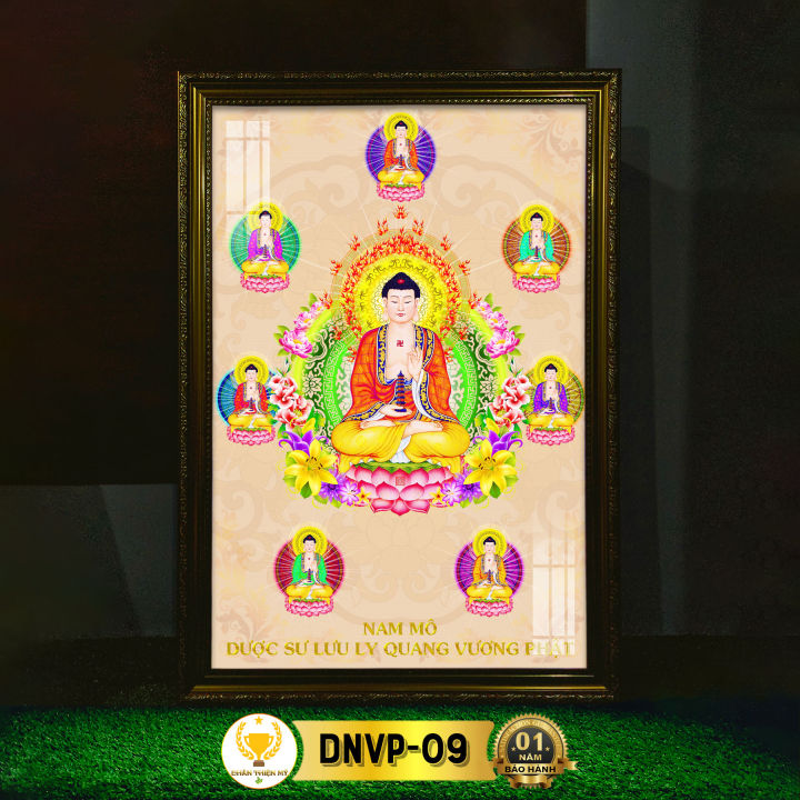 Tranh Treo Phòng Thờ Nhiều Vị Phật Có Đèn CHÂN THIỆN MỸ, Trang Trí Bàn ...
