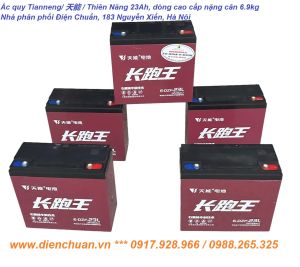 Bộ 5 bình ắc quy xe máy điện 60V 23Ah Tianneng 6-DZF-23L/ Ắc quy Thiên Năng (天能 ) hàng nội địa số 1 Trung Quốc