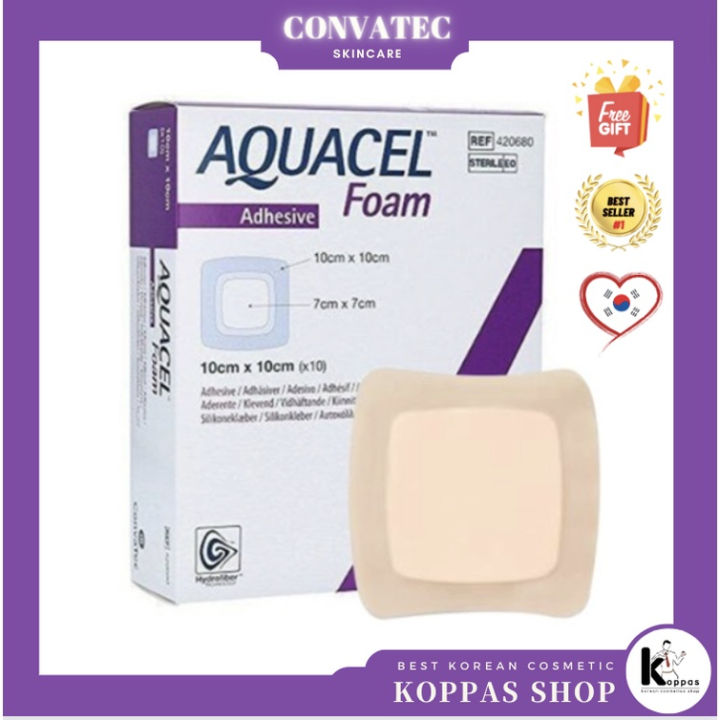 [ConvaTec] Aquacel Foam Dressing Wound Dressing Adhesive 10cm x 10cm