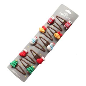 10pcs or 8ps Set Christmas Themed Hair Clips for Kids Lovely Party Hair Ornaments Hairclips Festive Hair Decorations