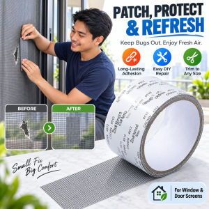 Window Patch Screen Repair Tape Self-Adhesive Mesh Repair Patch Quick Fix For Mosquito-Proof Windows And Doors Home DIY Repair Solution