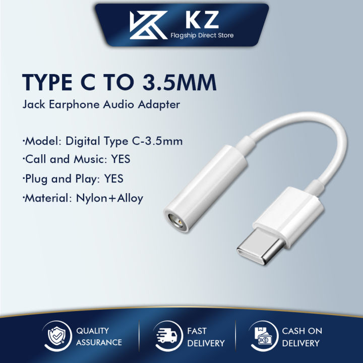 Headphone Usb Jack Adapter KZ USB Type C To Female Headphone Jack