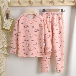 😘ชุดนอนแขนยาว และกางเกงขายาว ผ้านิ่ม สําหรับเด็กผู้ชาย และเด็กผู้หญิง ขนาด 80-120 ซม.-Goya150