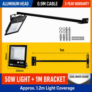 2026 New Billboard LED Flood Light IP66 Waterproof 0.5M 1M Bracket for Shop Signboard Storefront