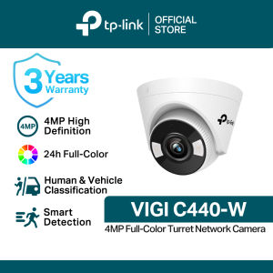 TP-Link Official Store | VIGI C440-W | 4MP Full-Color Turret Home Security Network CCTV Camera Connect to Cellphone