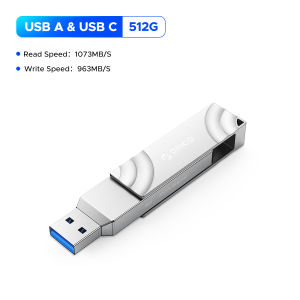 ORICO 1073MB/s USB3.2 Gen2 Pendrive USB Type-C 512GB 1TB 2TB Capacity Dual-port Flash Transmission Transfer Data Without Adapters