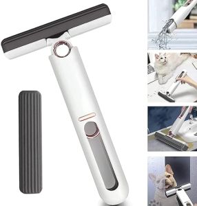 Portable Mini Handheld Squeeze Mop Small Wet Dry Dual Use for Cleaning Toilet Gap Car Glass Floors Bathroom Mirrors