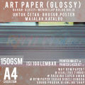 Art Paper 150 gsm A4 isi 100 Lembar / Kertas Bahan Brosur Mengkilap Glossy 150 gram For Laserjet Printer or Art Paper Inkjet Printer. 