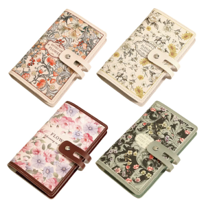 Flower Theme Printed Case Spacious 20 Pocket Capacity Water Resistant PVC Portable Travel Accessory