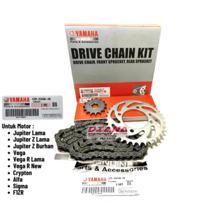 Gear Set Sepaket Rantai Jupiter z Jupiter Burhan Fizr Vega R Vega R New Crypton 5TP