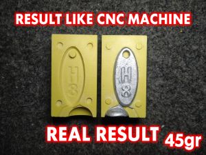 Molding Cetakan Bandul Timah Pemberat Pancing Model H8 45gr