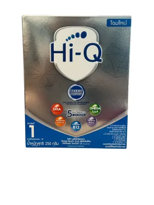 นมผง ไฮคิวสูตร1 พรีไบโอโพรเทก 250 กรัม เด็กแรกเกิด-1ปี Hi-Q Prebio ProteQ นมไฮคิวสูตร1(1กล่อง)