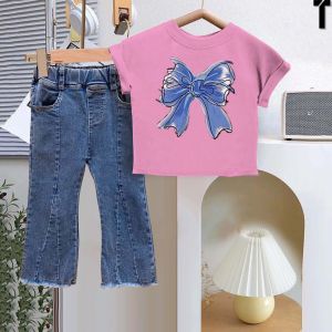 PROMO"SETELAN KAOS JEANS PITA ANAK PEREMPUAN TERLARIS BUAT ANAK USIA 1-5 TAHUN